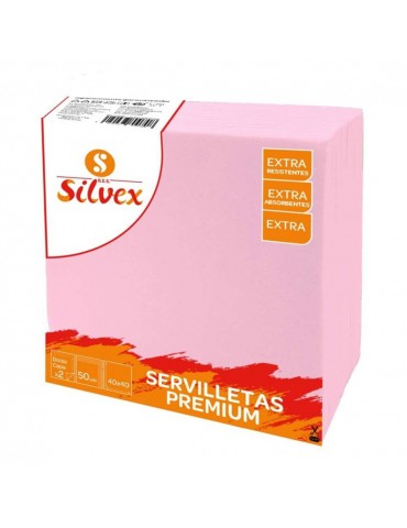 SERVILLETA 40 X 40 MICROPUNTO ROSA