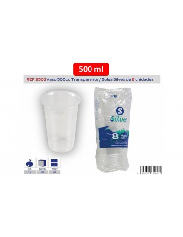 VASOS 500CC PACK 8U TALLA G